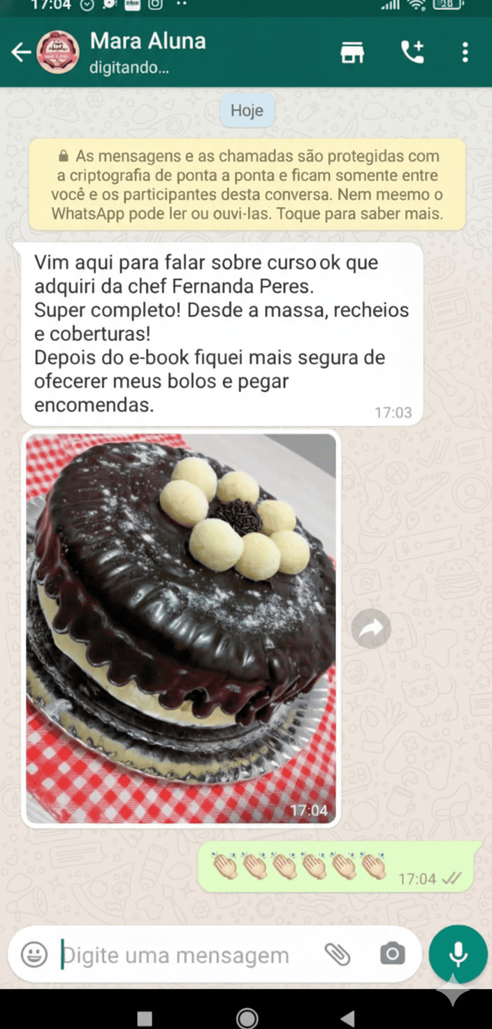 Depoimento de aluna sobre receitas sem glúten