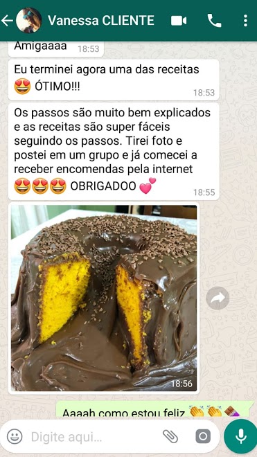 Depoimento de aluna sobre receitas de pães sem glúten